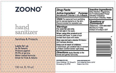 typical - 150ml Zoono Low Alcohol Hand Sanitizer 01